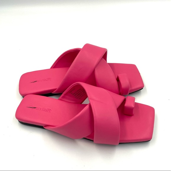 Open Edit Otto Slide Sandal In Pink Shock - Picture 5 of 10